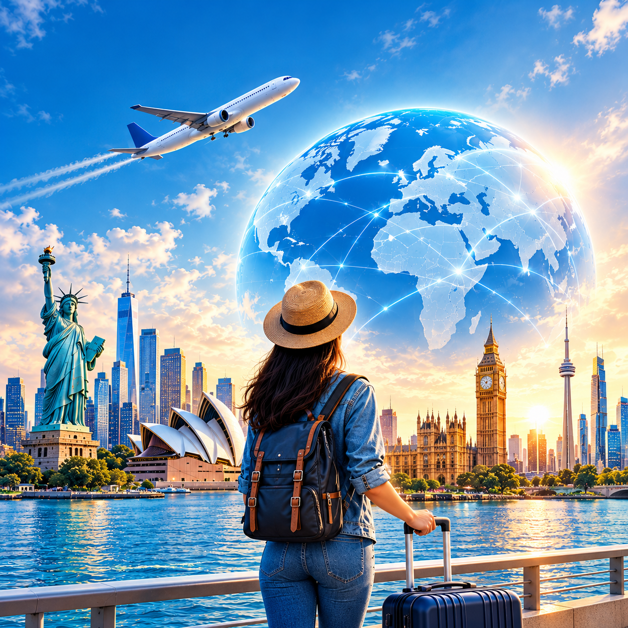 Neel Overseas globe and N emblem
